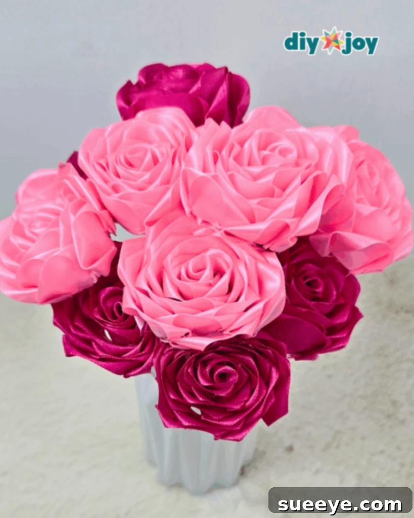 Simple Ribbon Rose Tutorial 9 Satin Ribbon Rose for Mother’s Day or Special Occasions