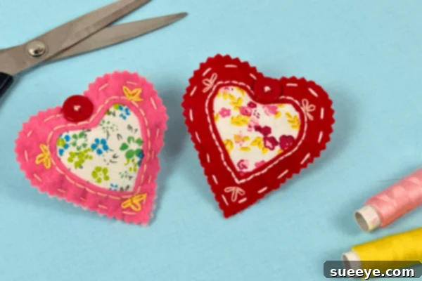 DIY Fabric Heart Tutorial Sewn by Hand for Personalized Gifts