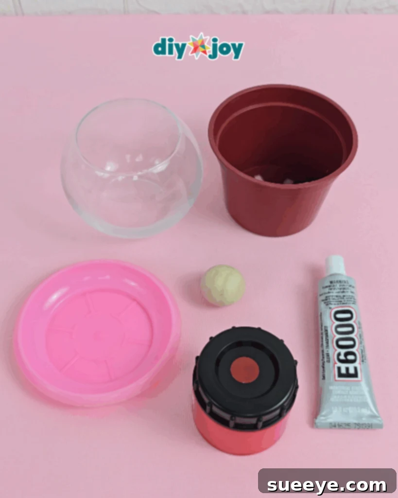 Creative Blossom Treat Container 8 Materials for DIY Gumball Machine Candy Jar
