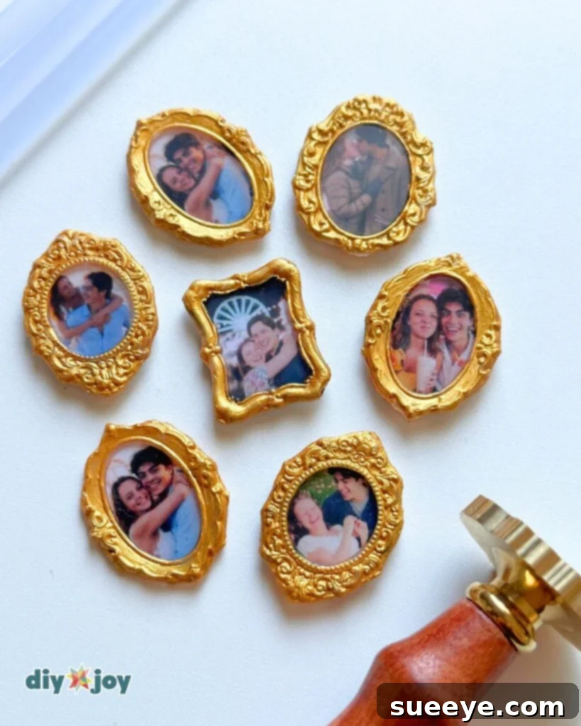 Tiny Adhesive Photo Holders 2 Hot glue photo frames