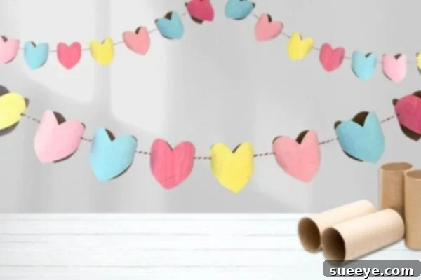 Heart Garland from Empty Rolls