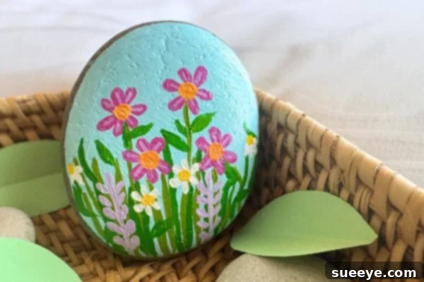flower rock painting tutorial