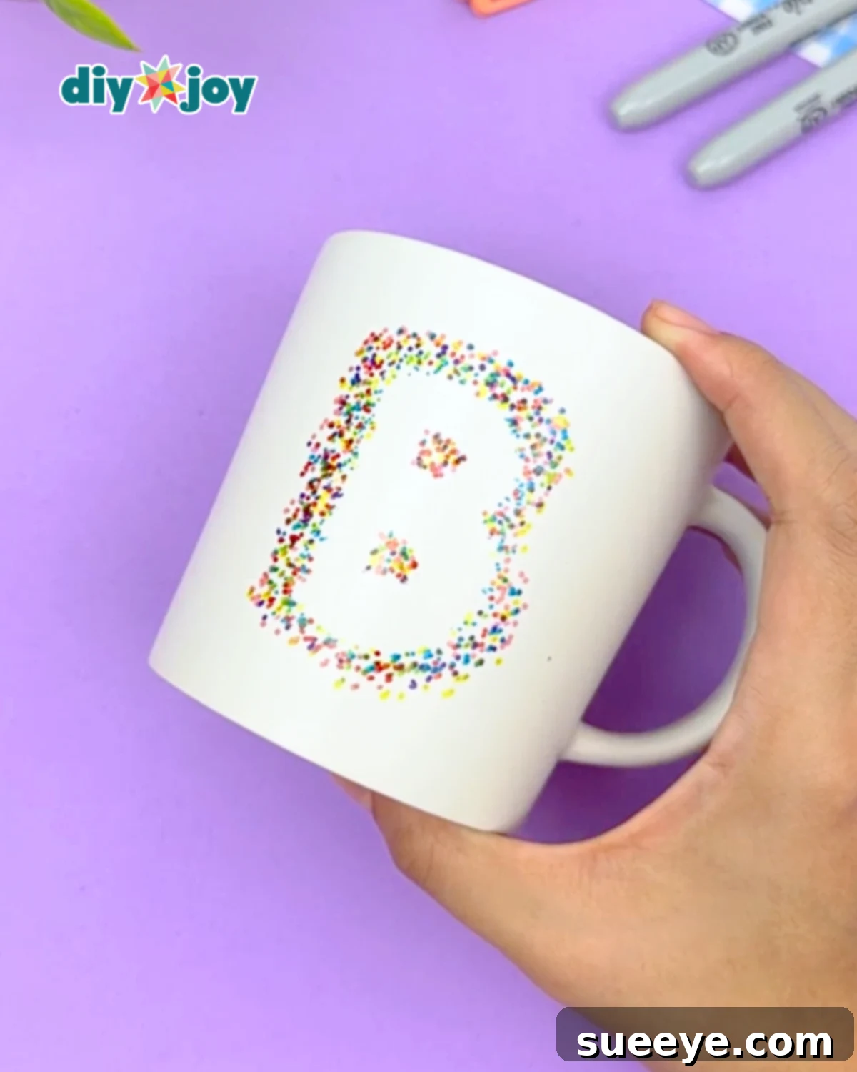 Custom Mug Design with Sharpies 5 Custom Letter Mug DIY Using Sharpie