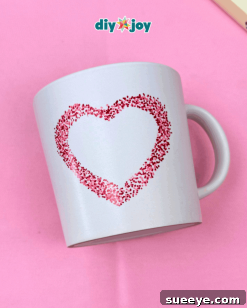 How to Add a Heart Print on a Mug Using Sharpie