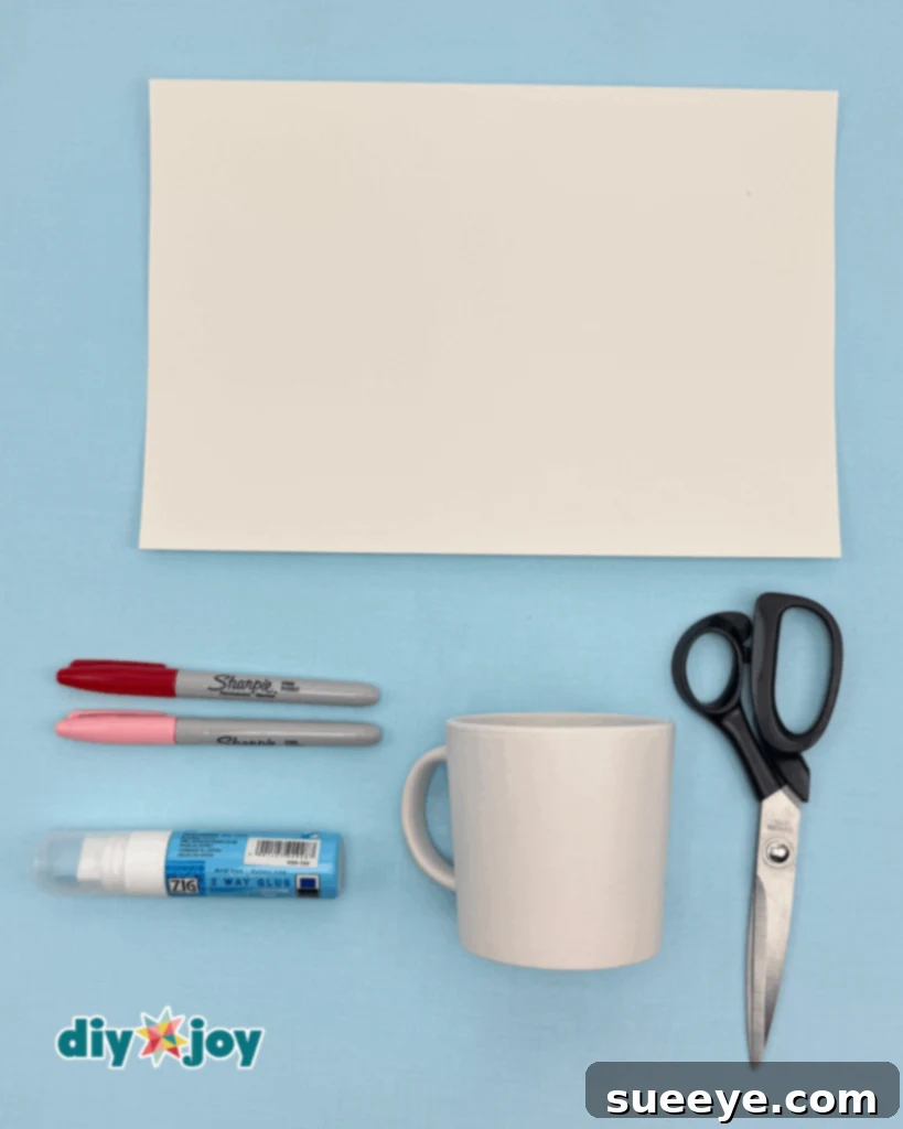 Materials for Heart Sharpie Mug