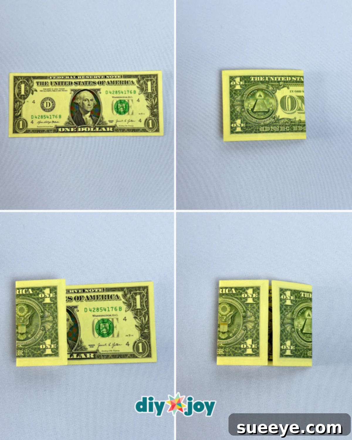 Mark the Creases for Dollar Bill Heart Origami