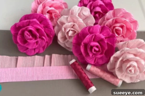 Crepe Paper Flowers Tutorial for Beginners