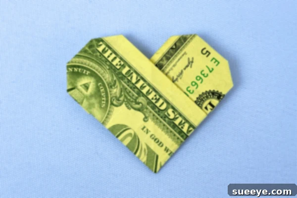 Easy Dollar Heart Origami Hack