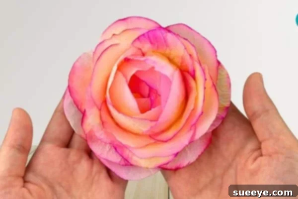 Tissue Paper Flower DIY project